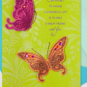 Free Hallmark butterfly great friend card with purchase of $50